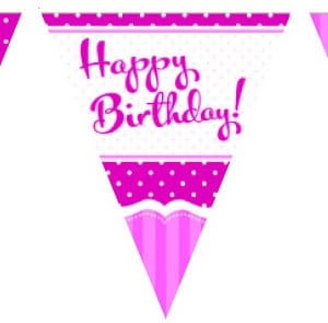 M105 Ghirlanda triunghi Happy Birthday