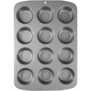 CSB110 FRONT PME Carbon Steel Non Stick 12 Cup Muffin Pan Bakeware Nonstick Cupcake