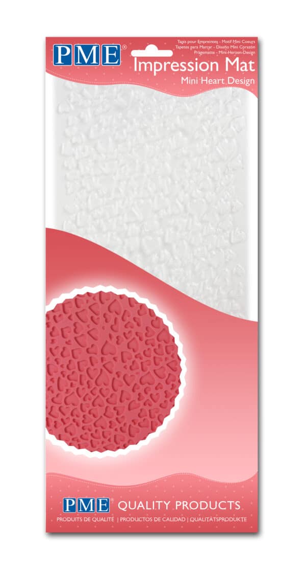 IM195 PME Mini Heart Design Impression Mat Must Haves Everyday Equipment Impression Mats Seasonal Valentines