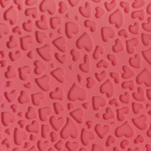 IM195 design PME Mini Heart Design Impression Mat Must Haves Everyday Equipment Impression Mats Seasonal Valentines