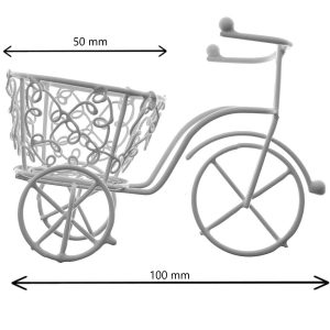 82439 1 bicicleta sarma 100mm 2set cos diametru 50mm alba