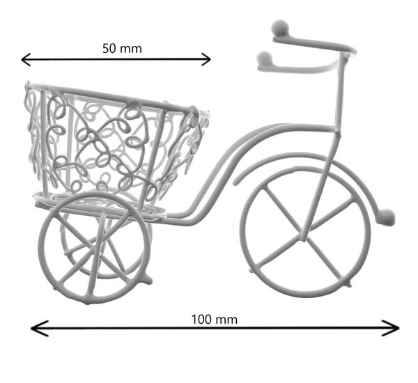 82439 1 bicicleta sarma 100mm 2set cos diametru 50mm alba