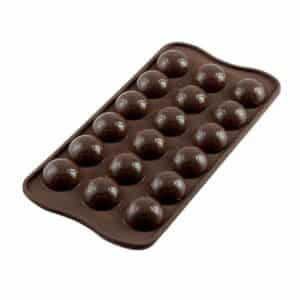 Matrita ciocolata praline model minge fotbal din silicon18 cavitati Silikomart