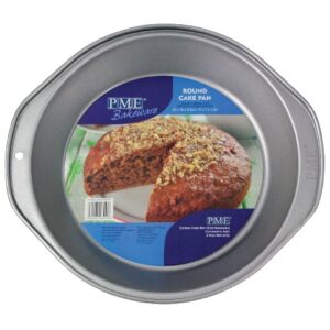 CSB100 PME Carbon Steel Non Stick Round Pan 8 x 1.3 Inch Deep Bakeware Nonstick Basic Pans