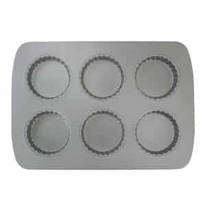 CSB124 4 PME Non Stick 6 Cup Tart Pan Bakeware Nonstick Novelty