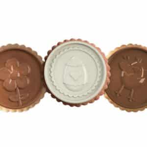 Set forma biscuit cu maner forma ciocolata rotunda Silikomart 2