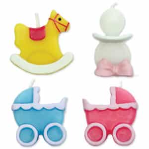 CA001 PME Baby Candles Presentation Candles Seasonal Birthday Presentation Toppers Seasonal Christening Baby Shower