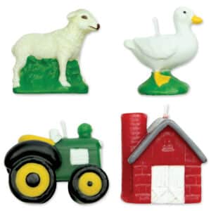 CA003 PME Farmyard Candles Presentation Candles Seasonal Birthday Presentation Toppers