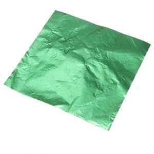 Folie aluminiu verde pentru impachetat praline 2