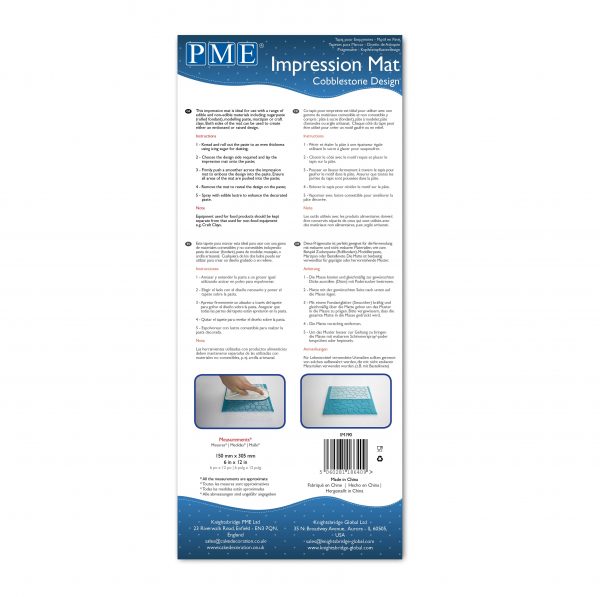 IM190 BACK PME Cobblestone Design Impression Mat Must Haves Everyday Equipment Impression Mats