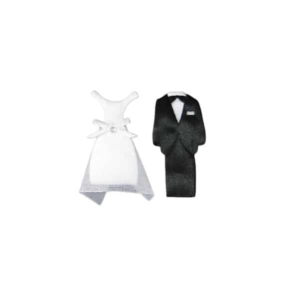 Rochie de mireasa si costum de mire decor mini removebg preview