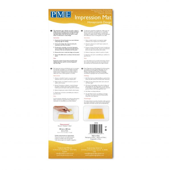 IM193 BACK PME Honeycomb Design Impression Mat Must Haves Everyday Equipment Impression Mats