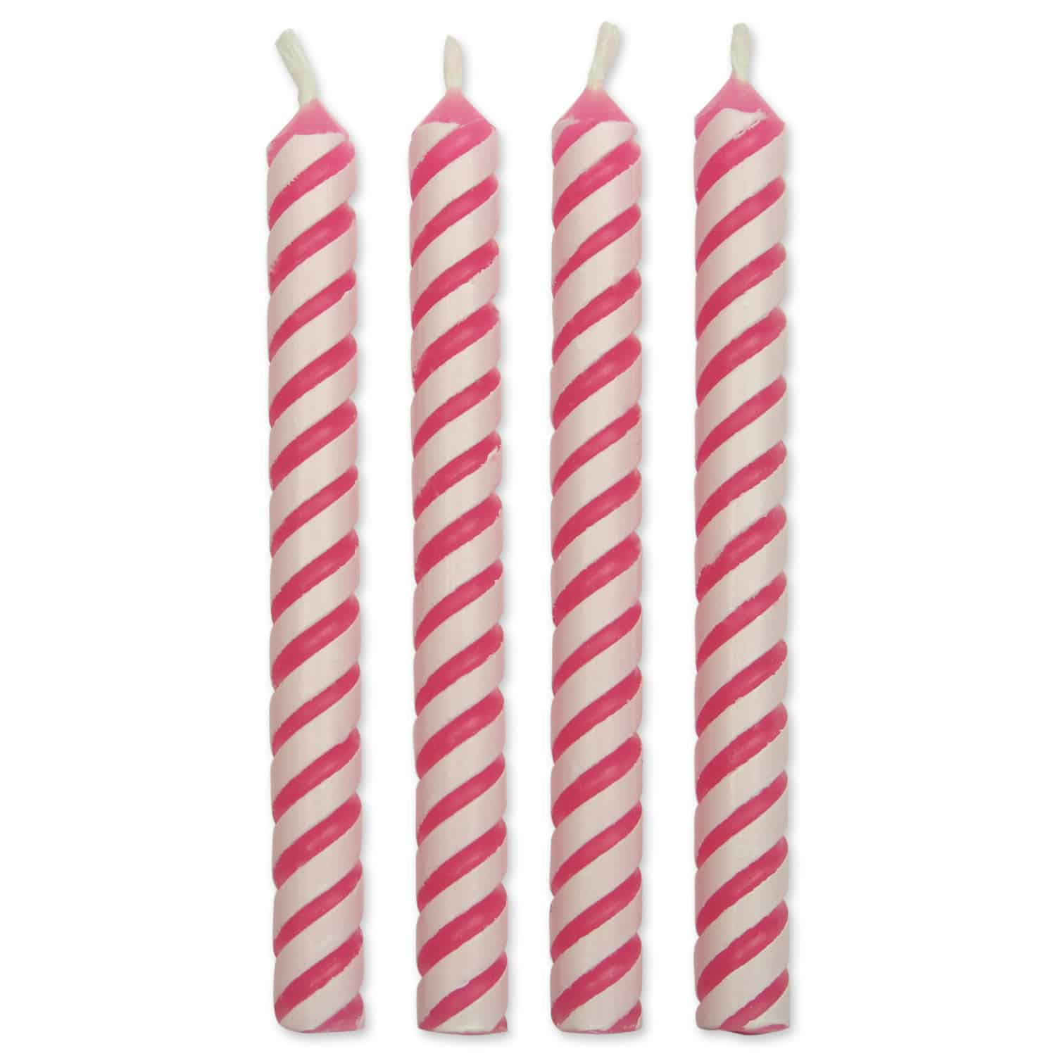 CA031 PME Pink Striped Candles Presentation Candles Seasonal Birthday