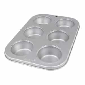 CSB108 4 PME Carbon Steel Non Stick 6 Cup Muffin Pan Bakeware Nonstick Cupcake