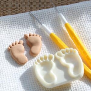 1102EP002 BABY FEETTHEME JEM Pop It Baby Feet Shaped Mould for Cake Decorating Cutters Popits Cutters Seasonal Christening Baby Shower Seasonal Christening Baby Shower