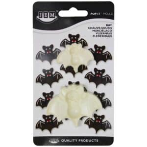 1102EP011 FRONT Copy JEM Pop It Bat Shaped Mould for Cake Decorating Cutters Popits Cutters Seasonal Halloween Seasonal Halloween
