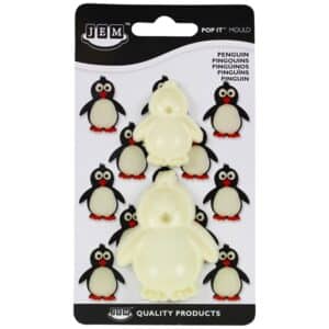 1102EP017 FRONT JEM Pop It Penguin Shaped Mould for Cake Decorating Cutters Popits Cutters Seasonal Christmas Seasonal Christmas