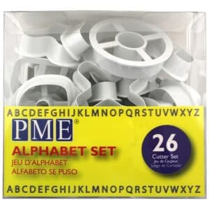 AN300 FRONT PME Alphabet Cutters for Sugarcraft and Cake Decorating Cutters Alphabet Numbers Cutters Essentials