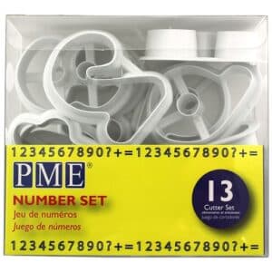 AN301 FRONT PME Number Cutters for Sugarcraft and Cake Decorating Cutters Alphabet Numbers Cutters Essentials