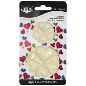 1102EP005 FRONT JEM Pop It Hearts Shaped Mould for Cake Decorating Cutters Popits Cutters Seasonal Valentines Seasonal Valentines
