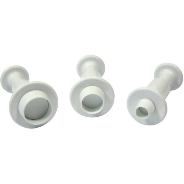 Set decupatoare fondant rotunde cu piston PME 1