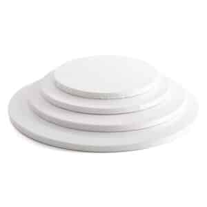 Platforma tort rotunda alba 25 50 cm grosime 1.2 cm