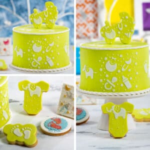 Set 2 decupatoare fondant forme biscuiti body si carucior Decora 1