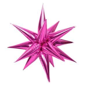 balon folie stea magica 4d magic star roz fuchsia 56 cm fooca