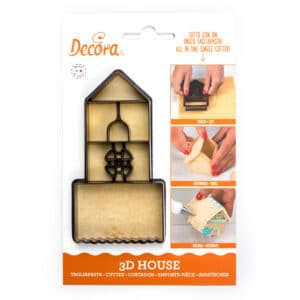 Decupator Fondant Forma Biscuiti Casuta 3D Decora 3