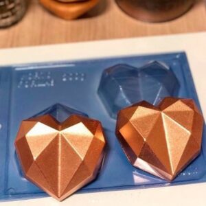 Set matrita ciocolata inima diamant 3D 10 x 9.2 cm 3 parti Porto Formas