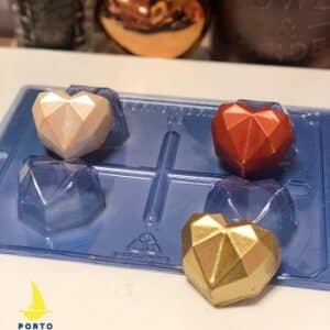 Set matrita ciocolata inima diamant 3D 4.8 x 5.5 cm 3 parti Porto Formas 2