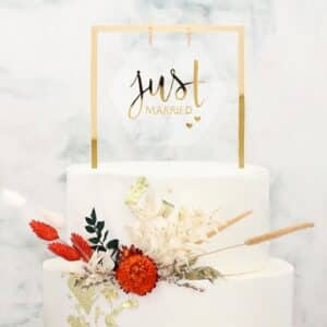 topper tort just married auriu cake masters