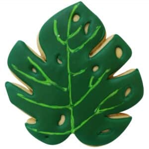 Tropical Leaf Poly Resin Coated Cookie Cutter Green