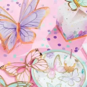 Butterfly Shimmer 3D Centrepiece Set Foil