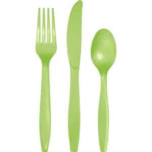 Plastic Premium Cutlery Fresh Lime Assorted
