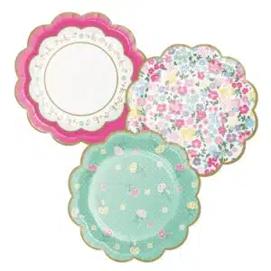 PC340230 Set 8 farfurii carton petrecere Floral Tea Party mix