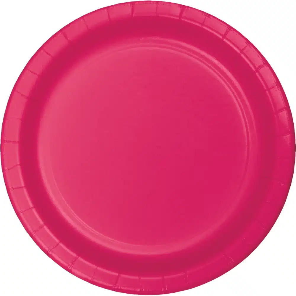 PC47177B Set 24 farfurii carton petrecere Fucsia