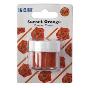 Colorant alimentar pudra, Portocaliu (Sunset Orange) 2g, PME PC305