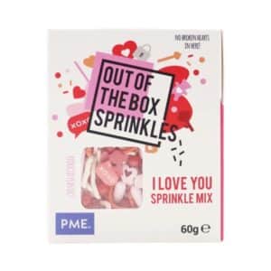 Decoratiuni mix din zahar I love you 60g, Out of the box Sprinkles, PME