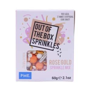 Decoratiuni mix din zahar Roz auriu 60g, Out of the box Sprinkles, PME