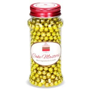 Perle din zahar aurii mare 100g, Cake Masters