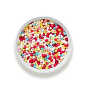Perle din zahar multicolore nonpareils, 80g PME 1