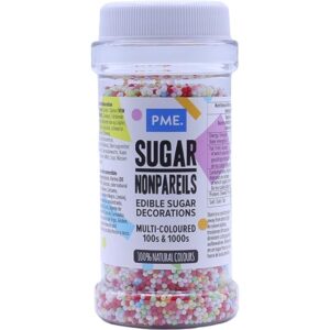 Perle din zahar multicolore nonpareils, 80g PME