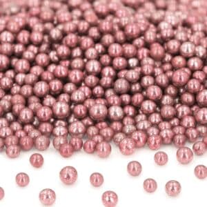 Perle din zahar, roz metalic 100g, Cake Masters