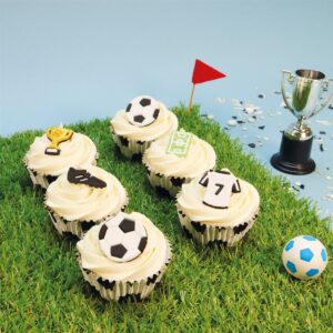 Set topper cupcake fotbal din zahar, PME EDP01 2