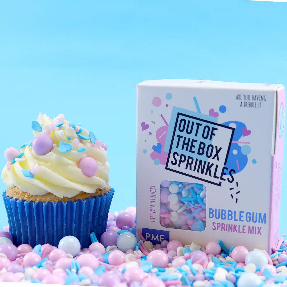 Decoratiuni mix din zahar Bubble Gum 60g, Out of the box Sprinkles, PME 2