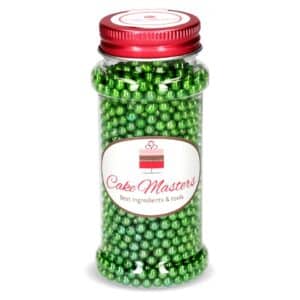 Perle din zahar, verde metalic 100g, Cake Masters 1