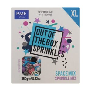 Decoratiuni mix din zahar Spatiu XL 250g, Out of the box Sprinkles, PME OTBXL13