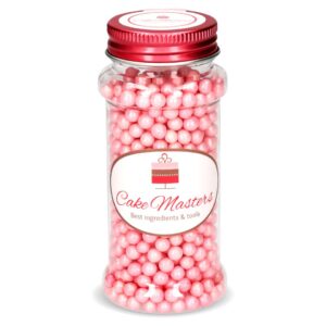 Perle din zahar, centru moale, roz pastel 5mm 60g, Cake Masters