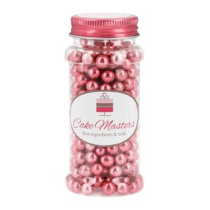 Perle din zahar, roz metalic 7mm 80g, Cake Masters